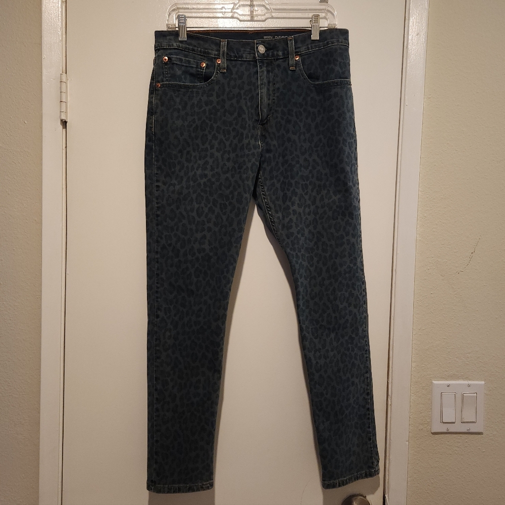 Levi's Blue Leopard Print Slim Jeans